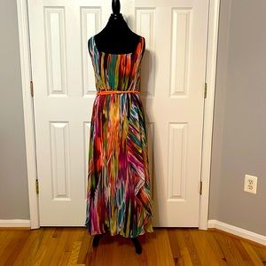 Calvin Klein Printed Maxi Dress - Size 8
